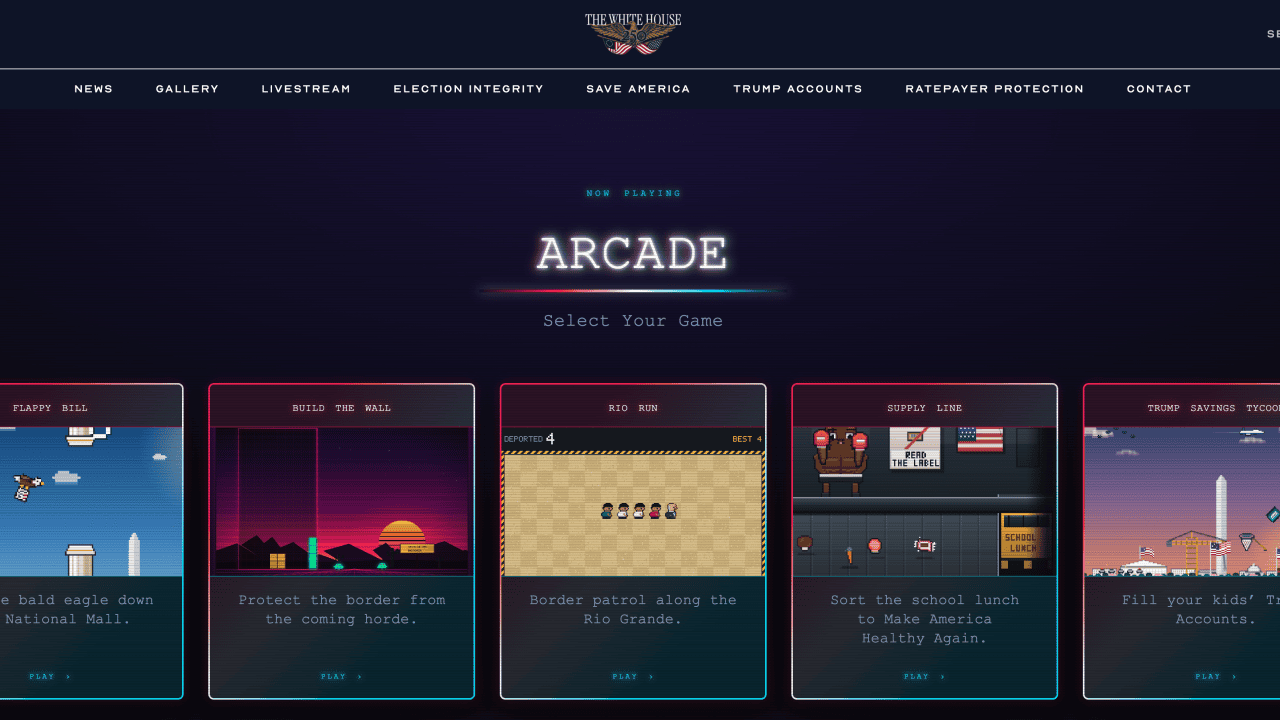 White House Web Games Spark Heated Political Controversy