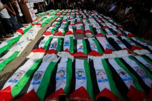 Gaza Families Hold Mass Burial for 100 Recovered Victims