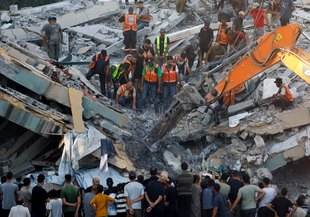 Gaza Building Collapse Leaves 12 Dead in Tragic Incident